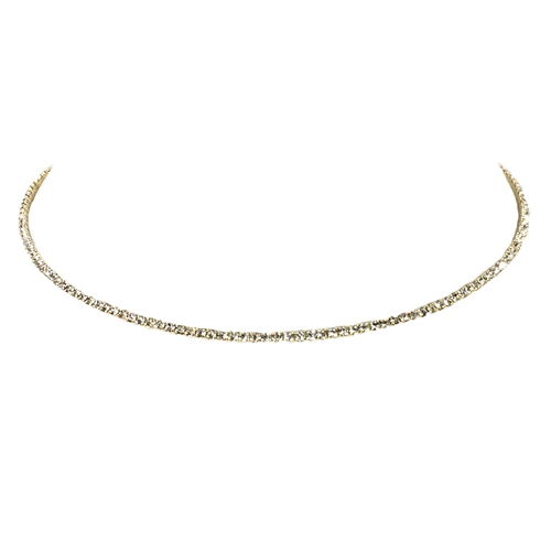Electra Crystal Single Line Choker Tennis Necklace