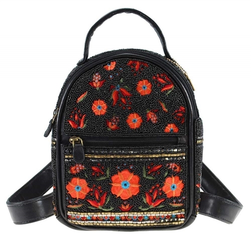 Mary Frances Viva La Noche Beaded Mini Backpack