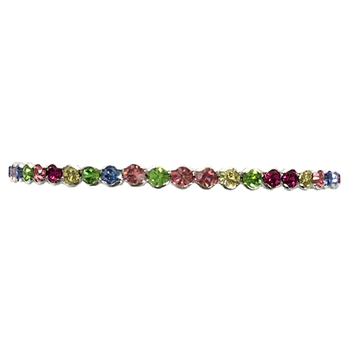 Gloria Floating Multicolored Crystal Petite Cuff Bracelet