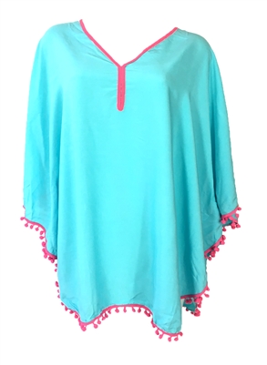 Pom Pom Caftan Kaftan Swim Cover Up