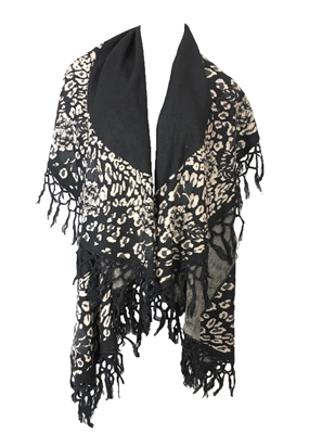Double Layer Cape w Fringe