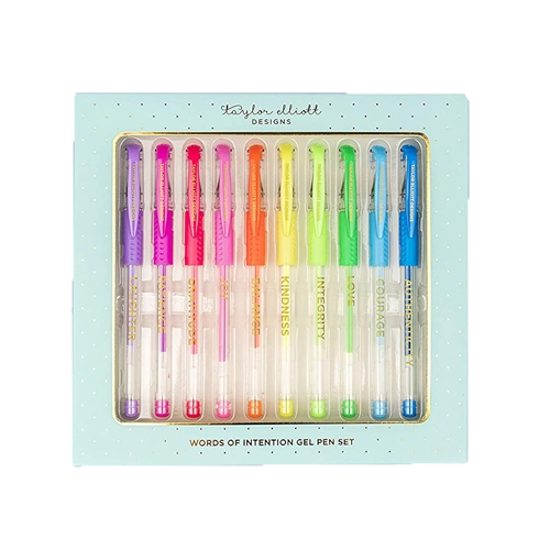 Words of Intention Sayings Colored Gel Pen Boxed Set