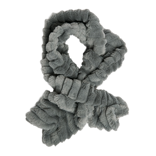 Alex Max Faux Fur Ruched Pull Through Scarf Neck Warmer