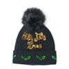 Top It Off Holly Jolly Xmas Pom Pom Beanie Knit Hat