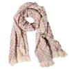 Nina Checkered Weave Knit Oblong Scarf