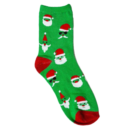 Top It Off Bearded Santa in Sunglasses Graphic Holiday Crew Socks