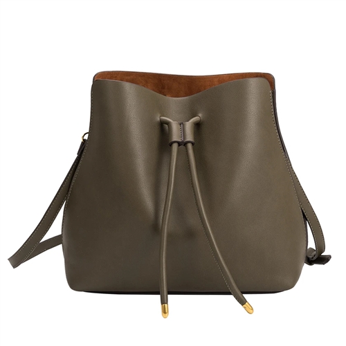 Melie Bianco Leia Vegan Leather Drawstring Bucket Bag