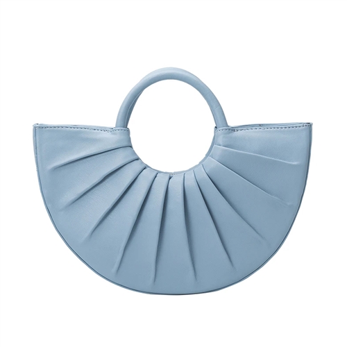 Melie Bianco Karlie Vegan Leather Semi Circle Top Handle Crossbody Bag