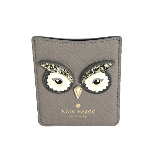 Kate Spade Owl Leather Sticker Phone Pocket Card Case