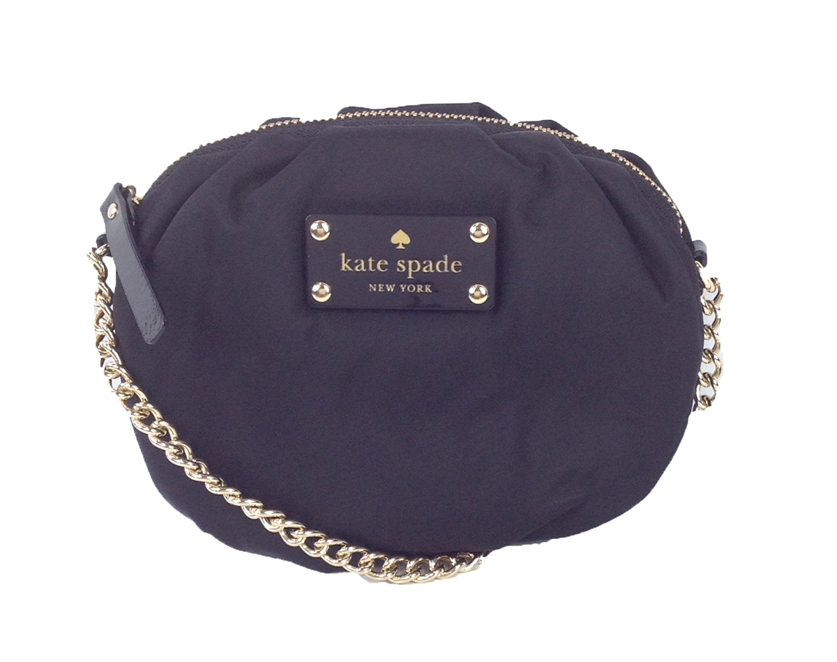 Kate Spade New York Nylon Greta Crossbody, Black Kate Spade nylon Greta crossbody with leather and chain strap main image 1