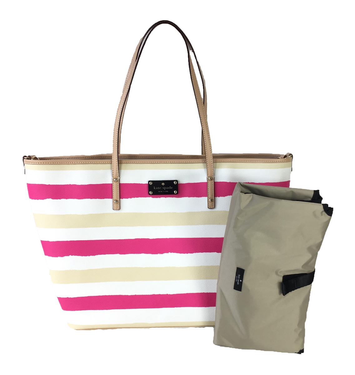 Kate Spade Bondi Road Harmony Baby Bag, Pink/Cream Stripes
