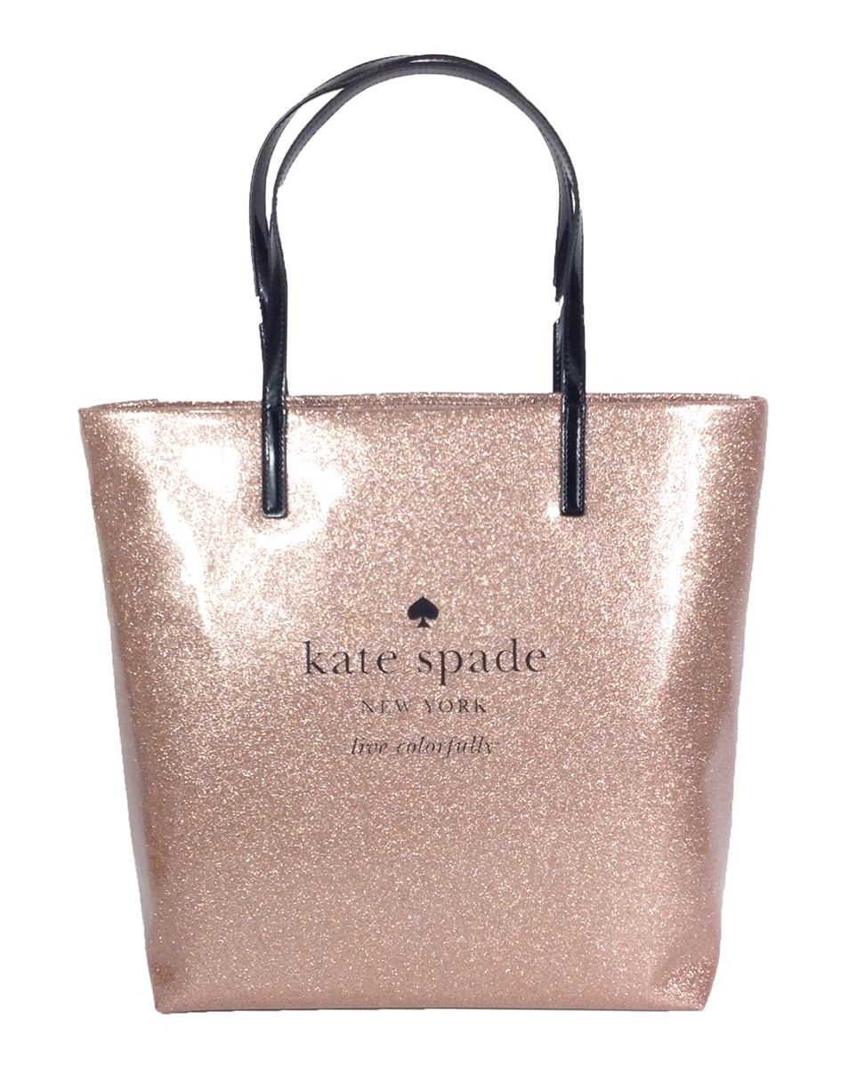 Kate Spade Holiday Drive Bon Shopper Tote, Sparkle Rose Gold