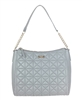 Kate Spade Aurelia Quilted Leather Hobo Bag, Whitaker Place, Big Smoke Grey - Large Capacity Shoulder Handbag for Women