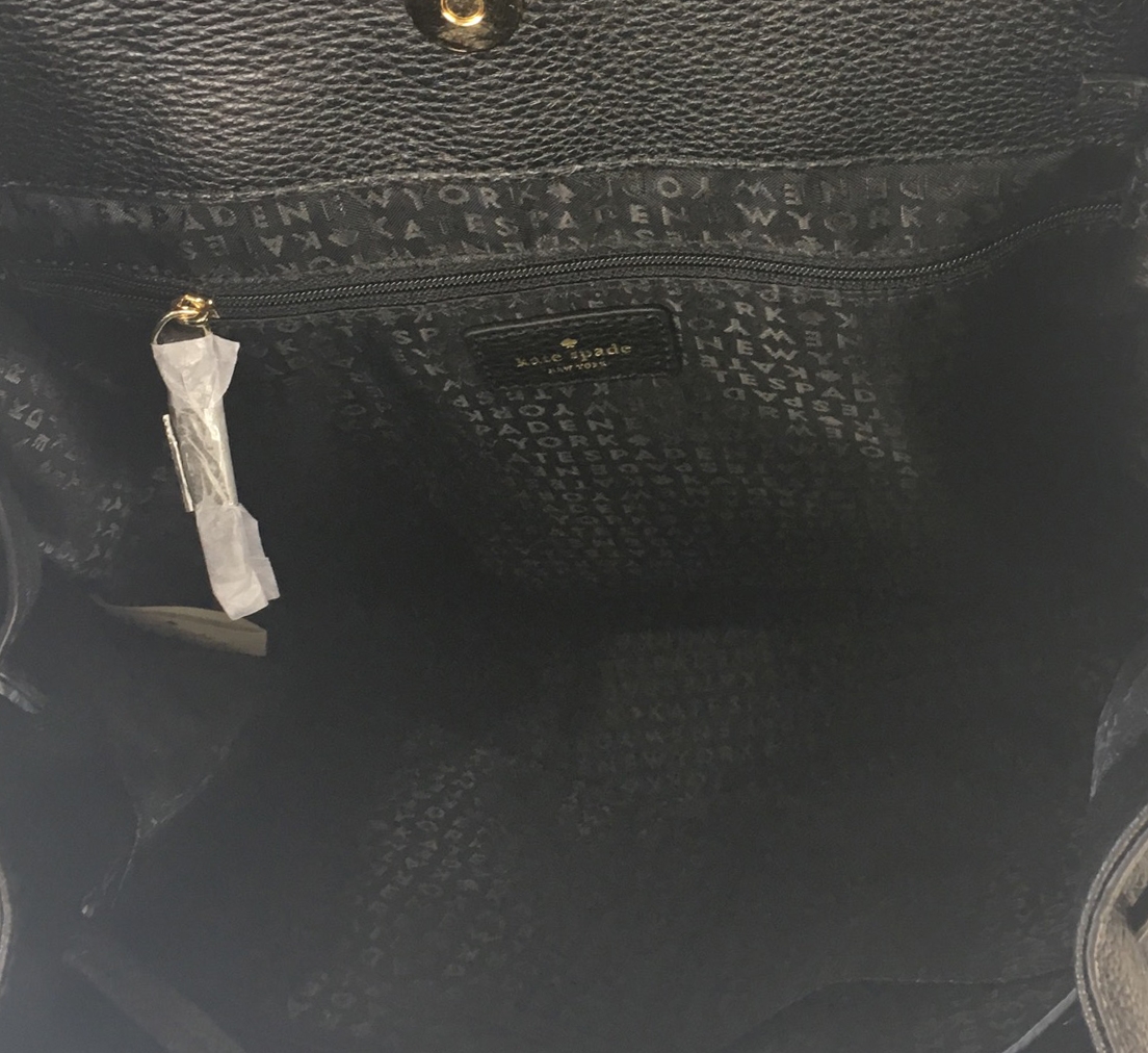 Kate Spade Grey Street Wilder Leather Backpack, Black display picture 1