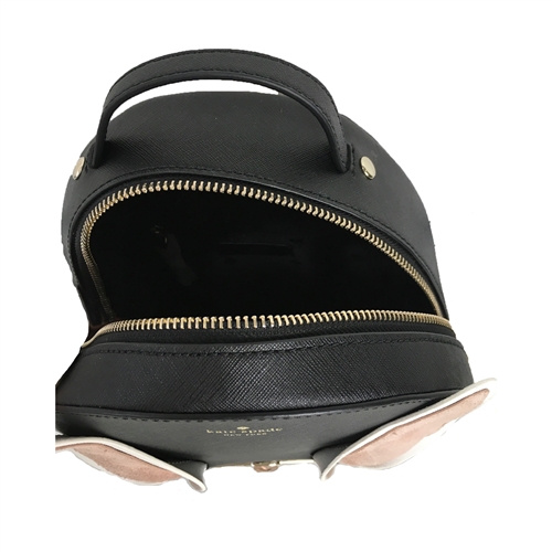 Kate Spade Hop To It Rabbit Sammi Leather Backpack, Black display picture 1
