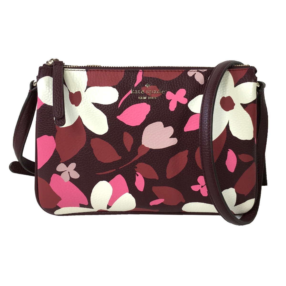 Kate Spade Jackson Forest Floral Tripe Gusset Crossbody Bag, Multi