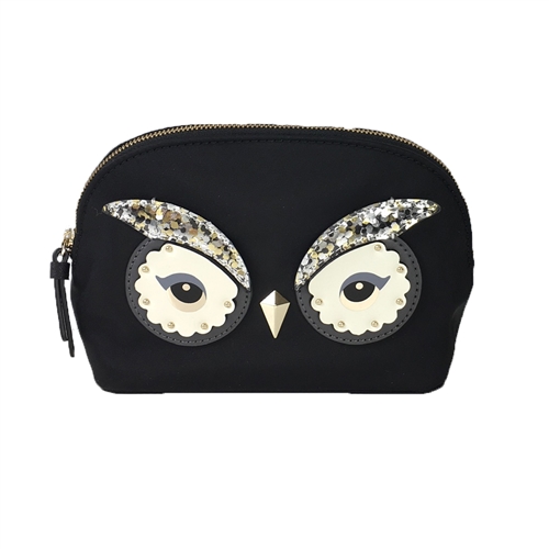 Kate Spade Owl Small Marcy Dome Travel Cosmetic Case,