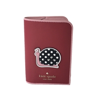 Kate Spade Enchanted Forest Snail Leather Travel Passport Wallet